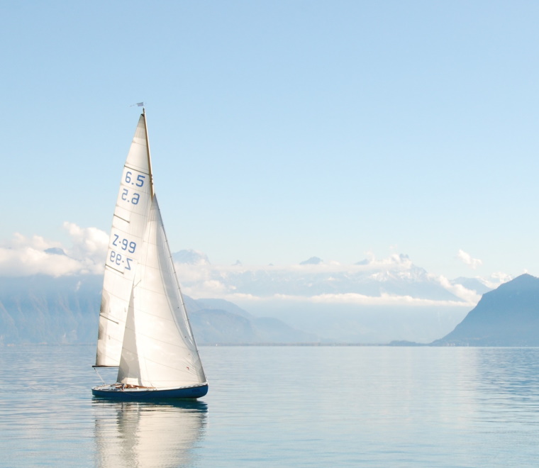Sailboat on water