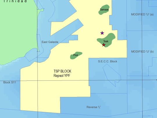 trinidad oil gas map