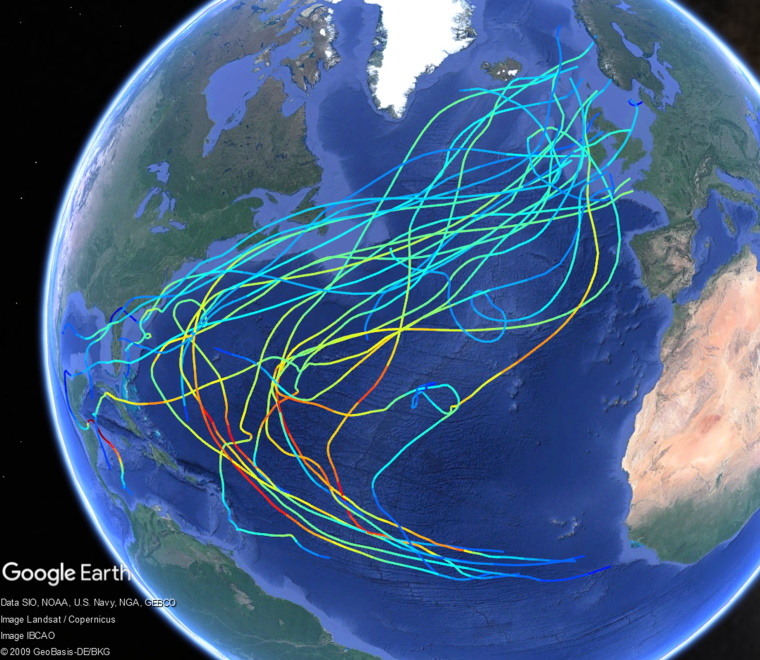 Extratropical storms on the European shelf