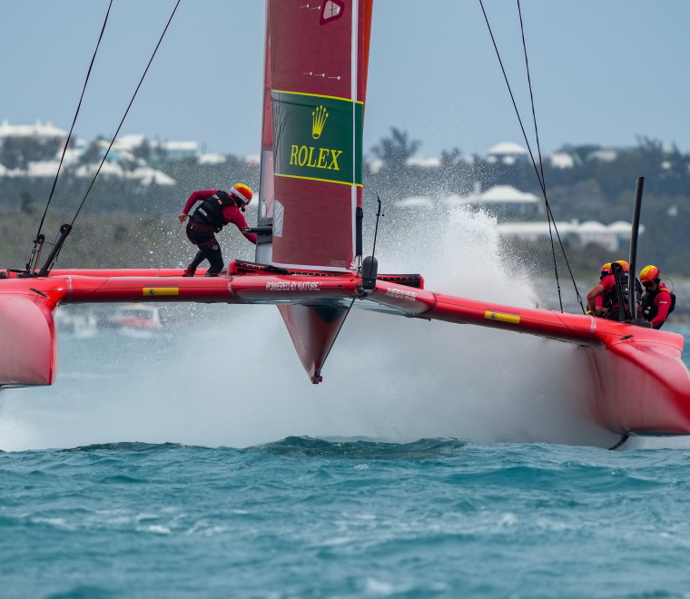 Spain SailGP Team on Race Day 2, Bermuda Photo credit Bob Martin for SailGP