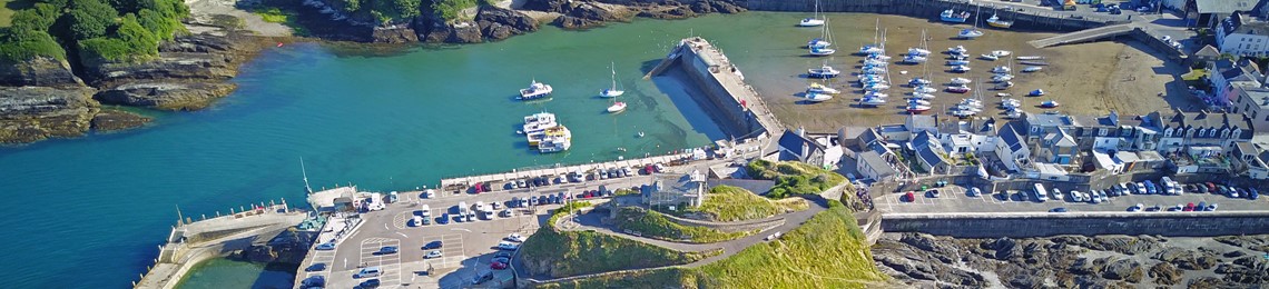 An aerial photo of Ilfracombe Harbour