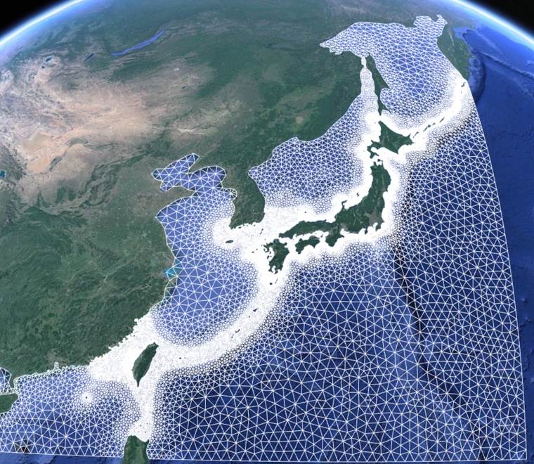 Northeast Asia wave model grid